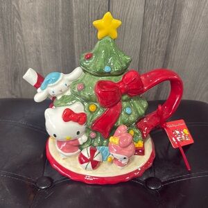 Blue Sky Clayworks Hello Kitty & Friends Christmas Tree Holiday Teapot